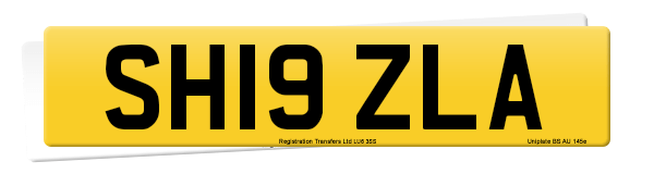 Registration number SH19 ZLA